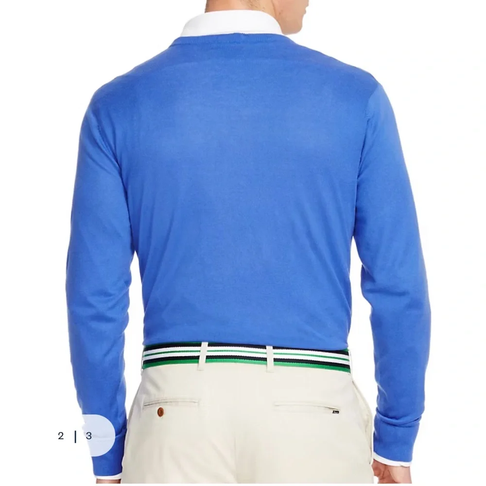 NEW Polo Ralph‎ Lauren Prima Cotton V-neck Sweater